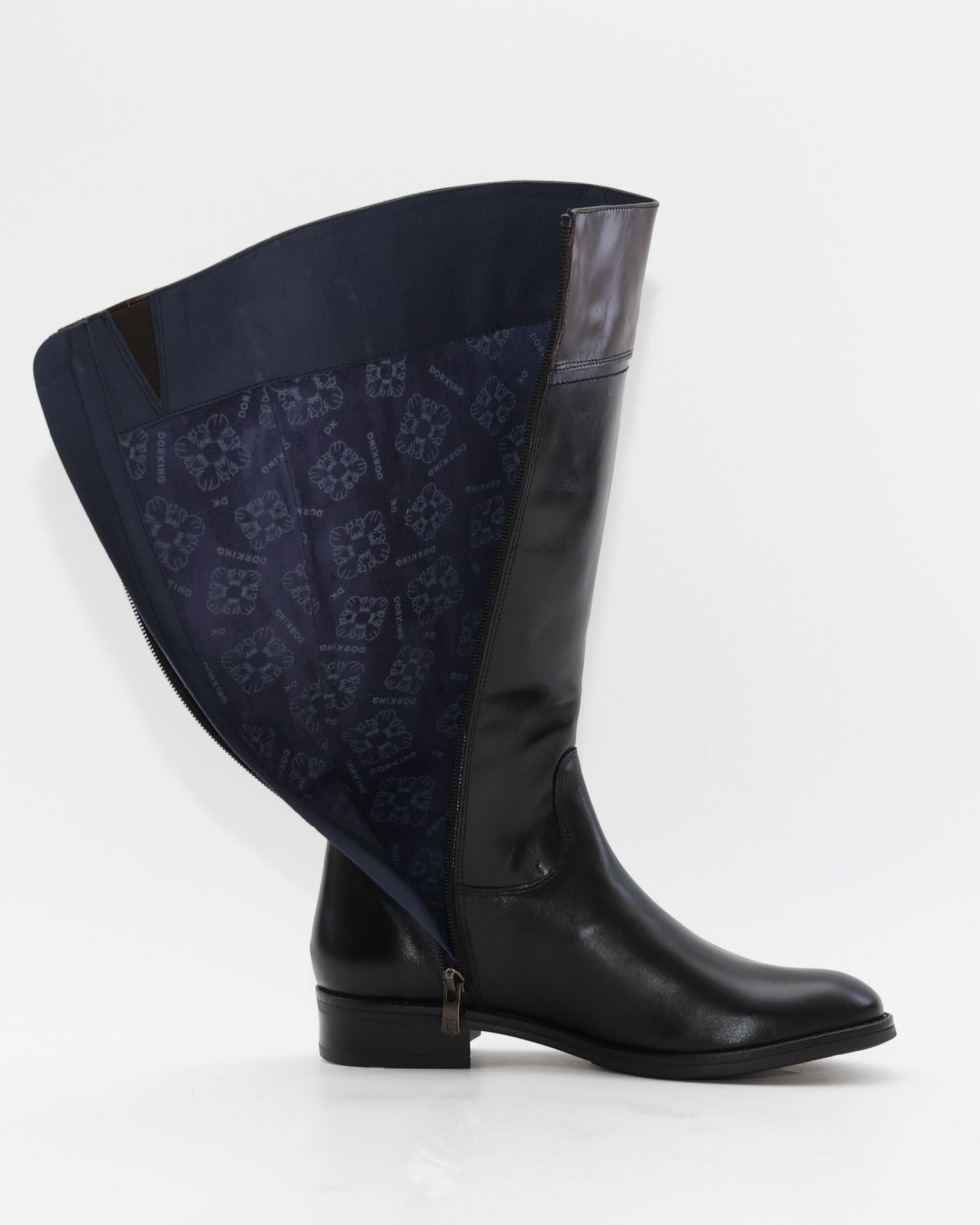 BOTA ALTA MUJER PLANA COLOR NEGRO MARRÓN BURDEOS DORKING by FLUCHOS D9827
