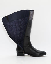 BOTA ALTA MUJER PLANA COLOR NEGRO MARRÓN BURDEOS DORKING by FLUCHOS D9827