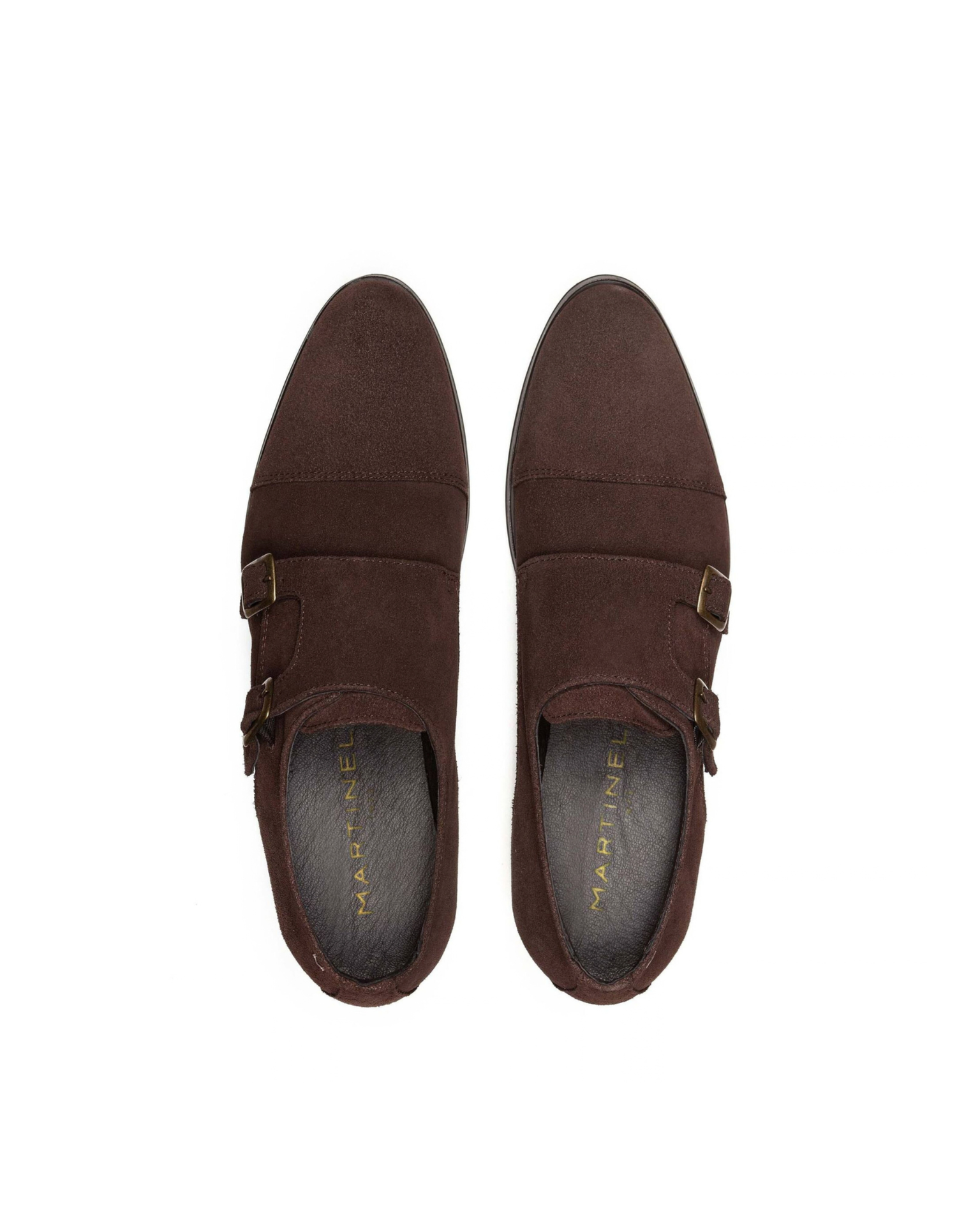 ZAPATO HOMBRE DOS HEBILLAS ESTILO MONK SERRAJE MARRON OSCURO EMPIRE 1492-2632X