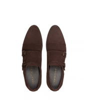 ZAPATO HOMBRE DOS HEBILLAS ESTILO MONK SERRAJE MARRON OSCURO EMPIRE 1492-2632X