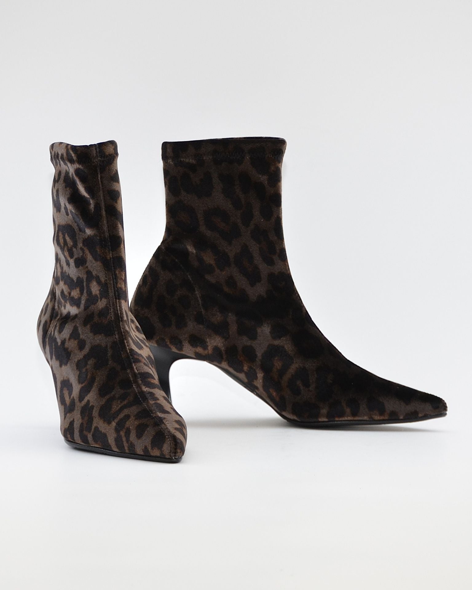 BOTIN LYCRA MUJER COLOR LEOPARDO NEGRO DANIELA VEGA 2475S TERCIOPELO