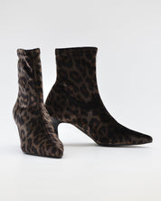 BOTIN LYCRA MUJER COLOR LEOPARDO NEGRO DANIELA VEGA 2475S TERCIOPELO