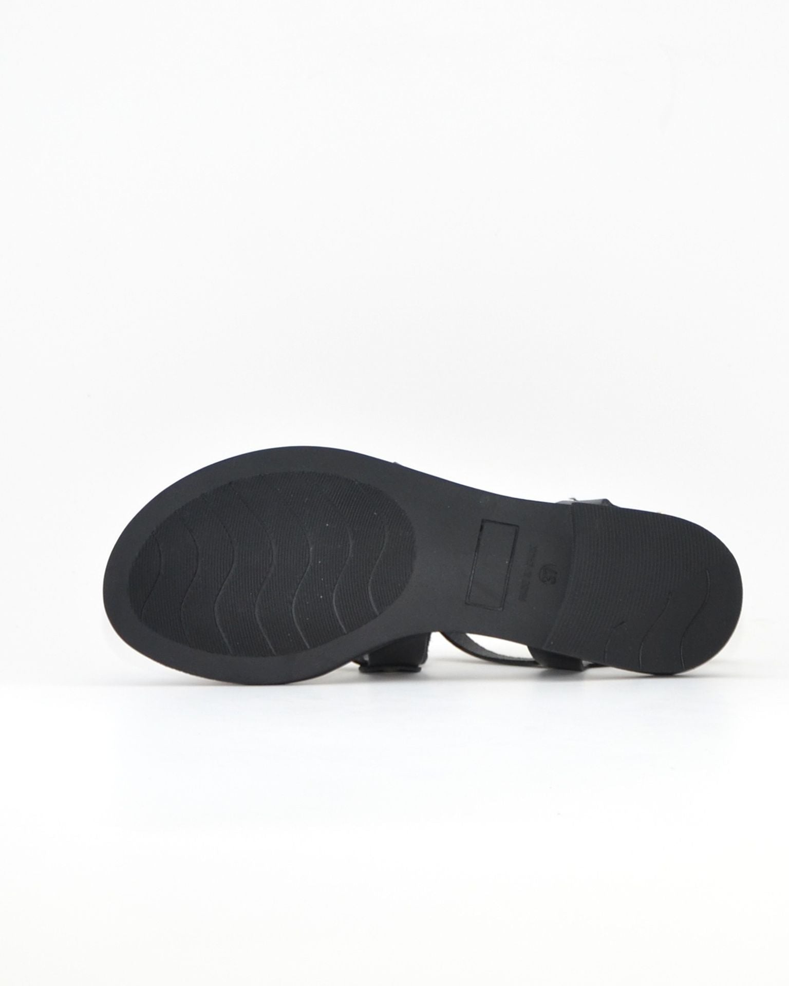 SANDALIA MUJER PLANA PIEL COLOR NEGRO TACHAS LACOMBA BOUGAIN