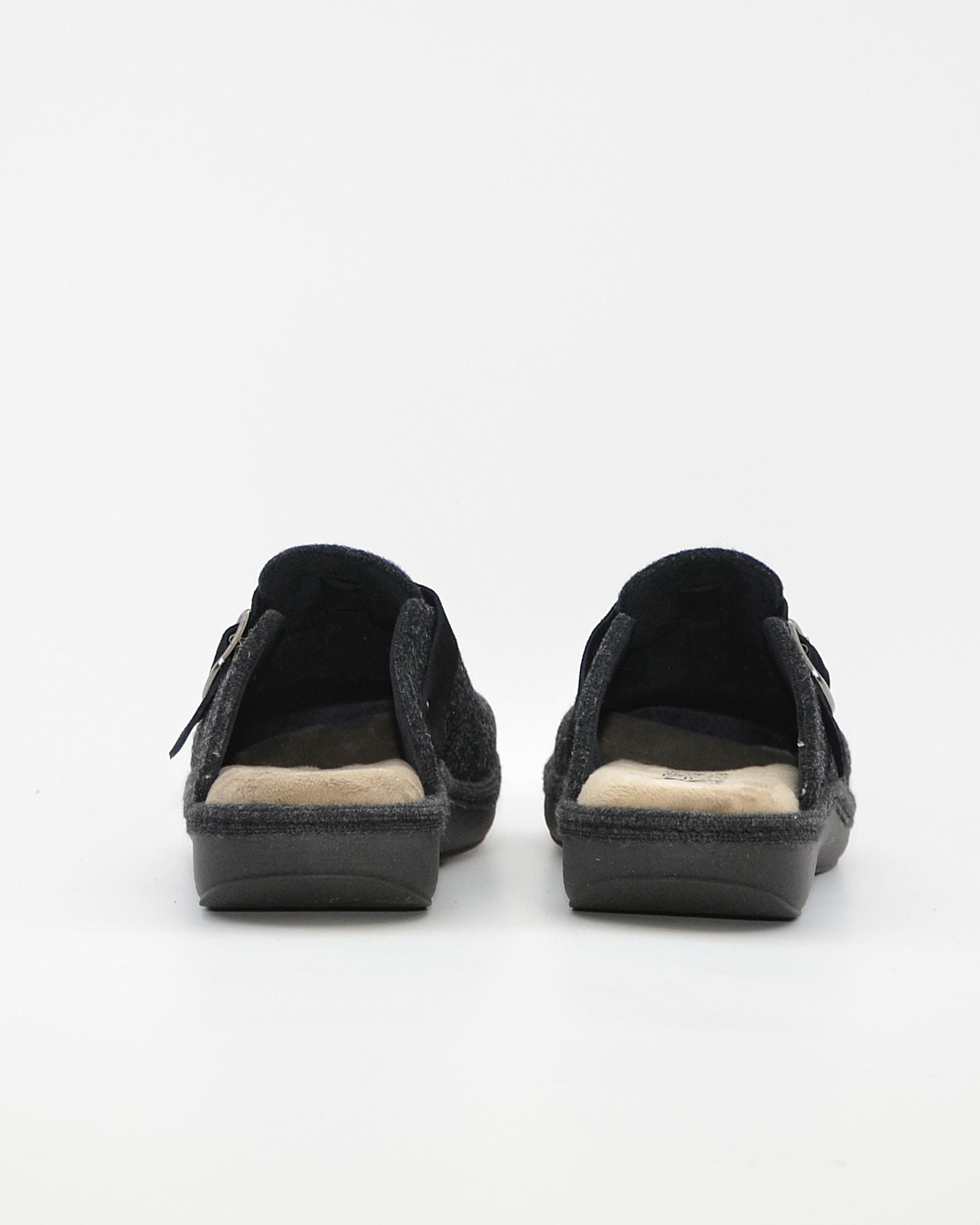 ZAPATILLAS DE CASA HOMBRE CON HEBILLA SALVI 41L-000 ELFO NEGRO