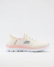 SNEAKERS MUJER SKECHERS 150123 NTPK BLANCO ROSA SLIP-INS