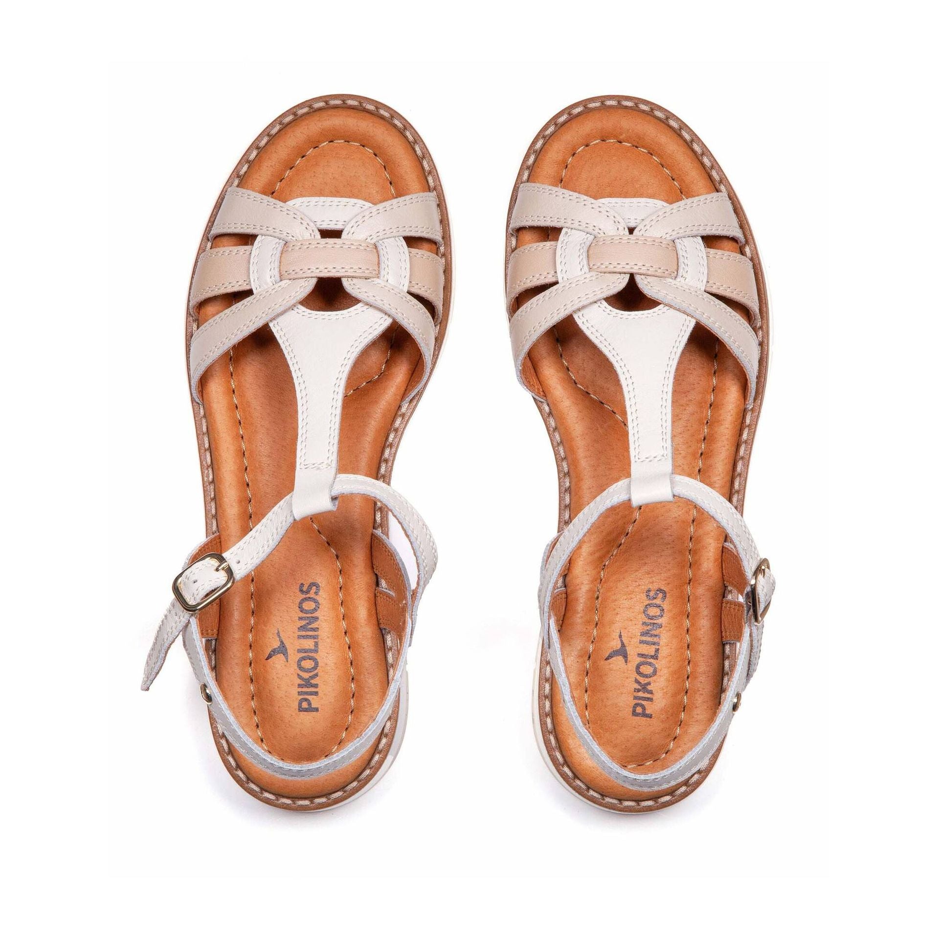 SANDALIA PLANA MUJER COLOR NATA PIKOLINOS W9B-0789C1