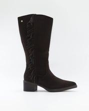 BOTA COWBOY MUJER SERRAJE MARRÓN CHOCOLATE CON CREMALLERA CARMELA 164253