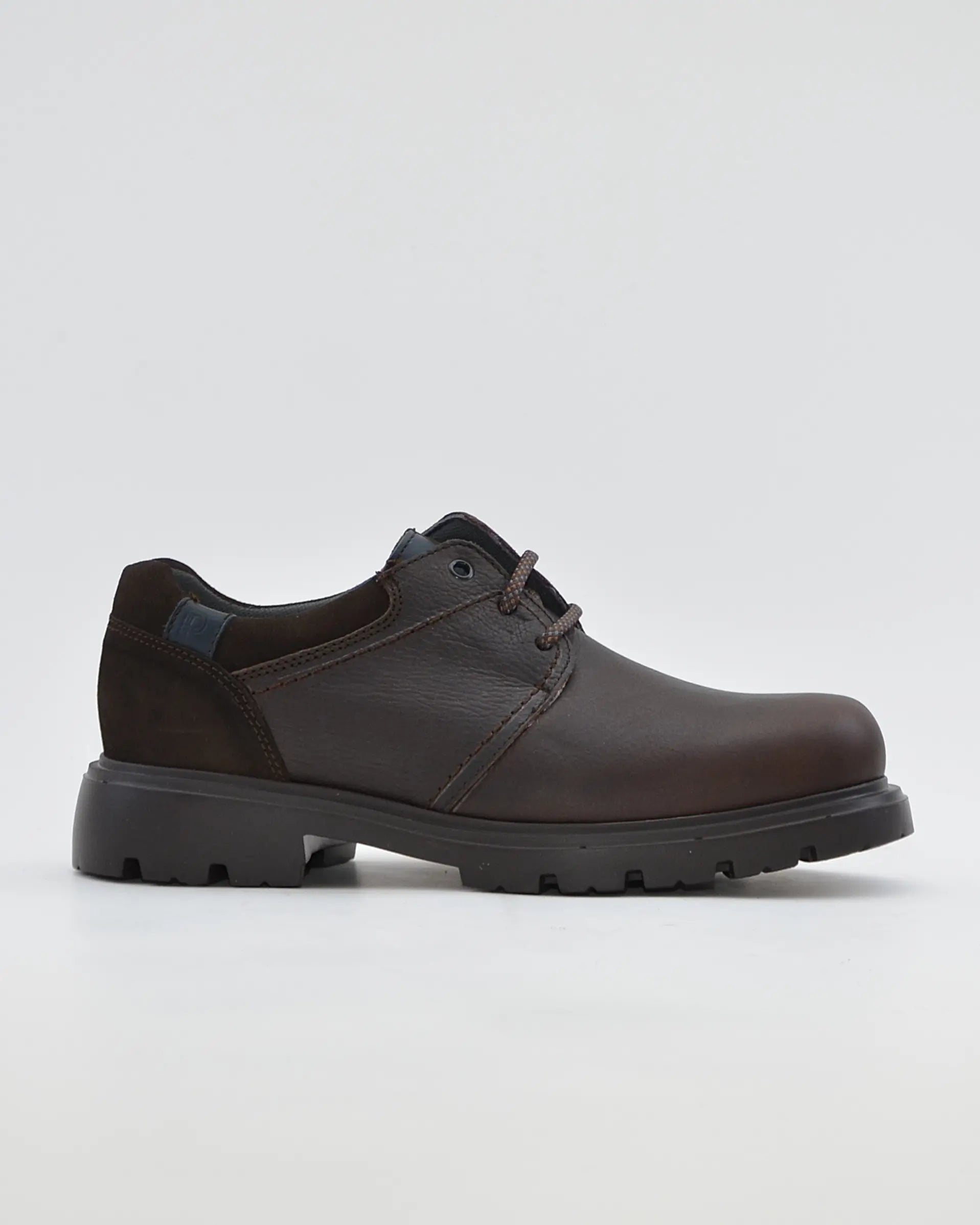 ZAPATO CABALLERO CON CORDONES PIEL ENGRASADA PITILLOS 40231 MARRON