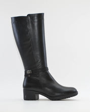 BOTA ALTA NEGRA MUJER TACON ANCHO FLUCHOS ALISS F1314