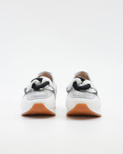 MOCASIN DEPORTIVO MUJER RAFIA BLANCO PLATA ADORNO CADENA THE HAPPY MONK VANITY 011