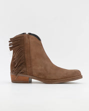 BOTIN MUJER COWBOY CON FLECOS COLOR SERRAJE TAUPE JORDANA 5161