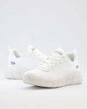 SNEAKERS MUJER SKECHERS 117346 W  BLANCO CORDONES BOBS SPORT