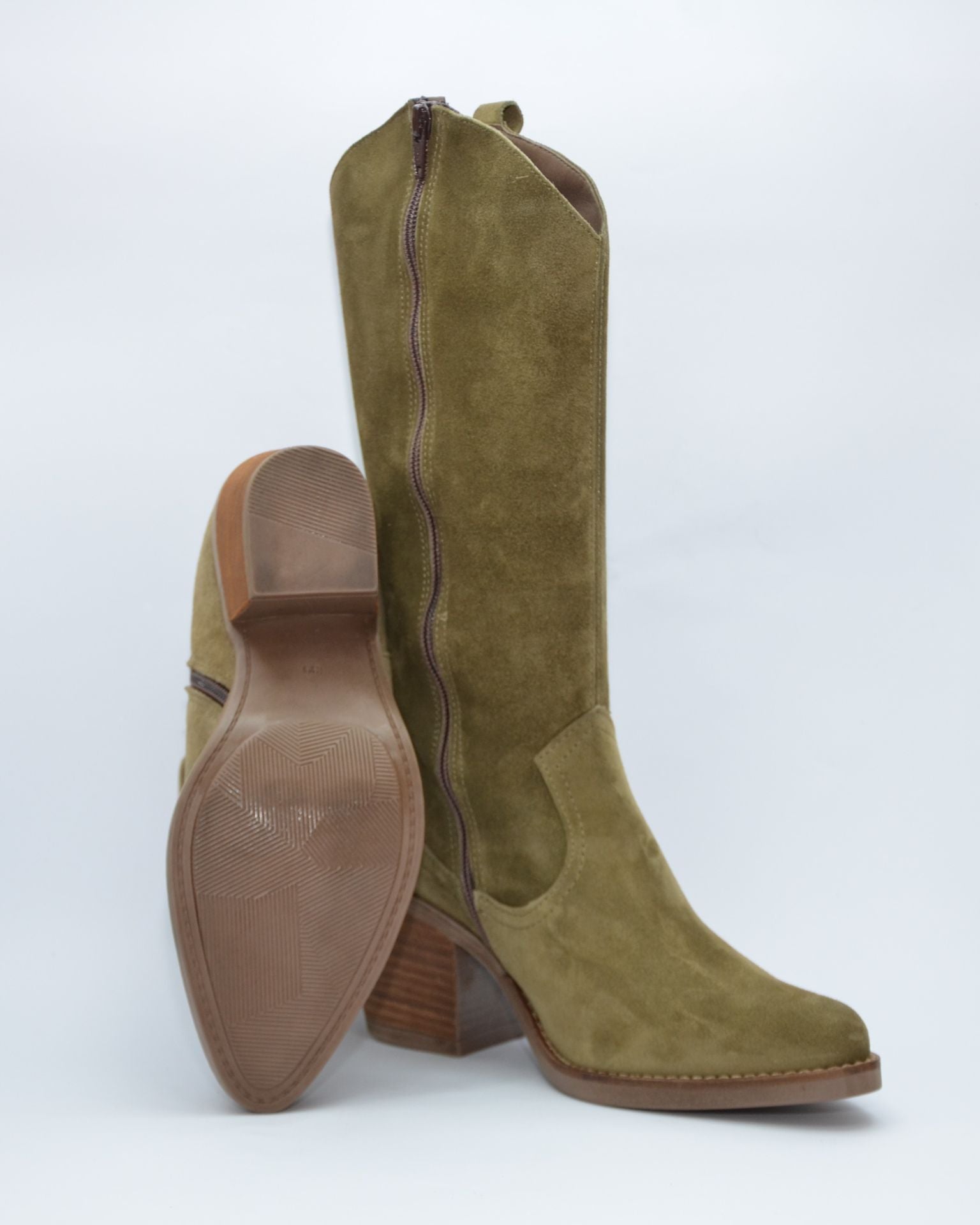 BOTA TEJANA MUJER SERRAJE KAKI 5140